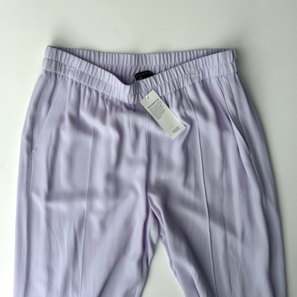 Eileen Fisher Nwt Silk Georgette Crepe Wide Leg Wisteria Purple Pant Pants - Picture 2 of 3